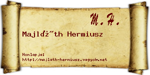Majláth Hermiusz névjegykártya